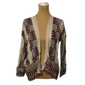 NWT Do Everything in Love Boho Stripe Print Lightweight Cardigan